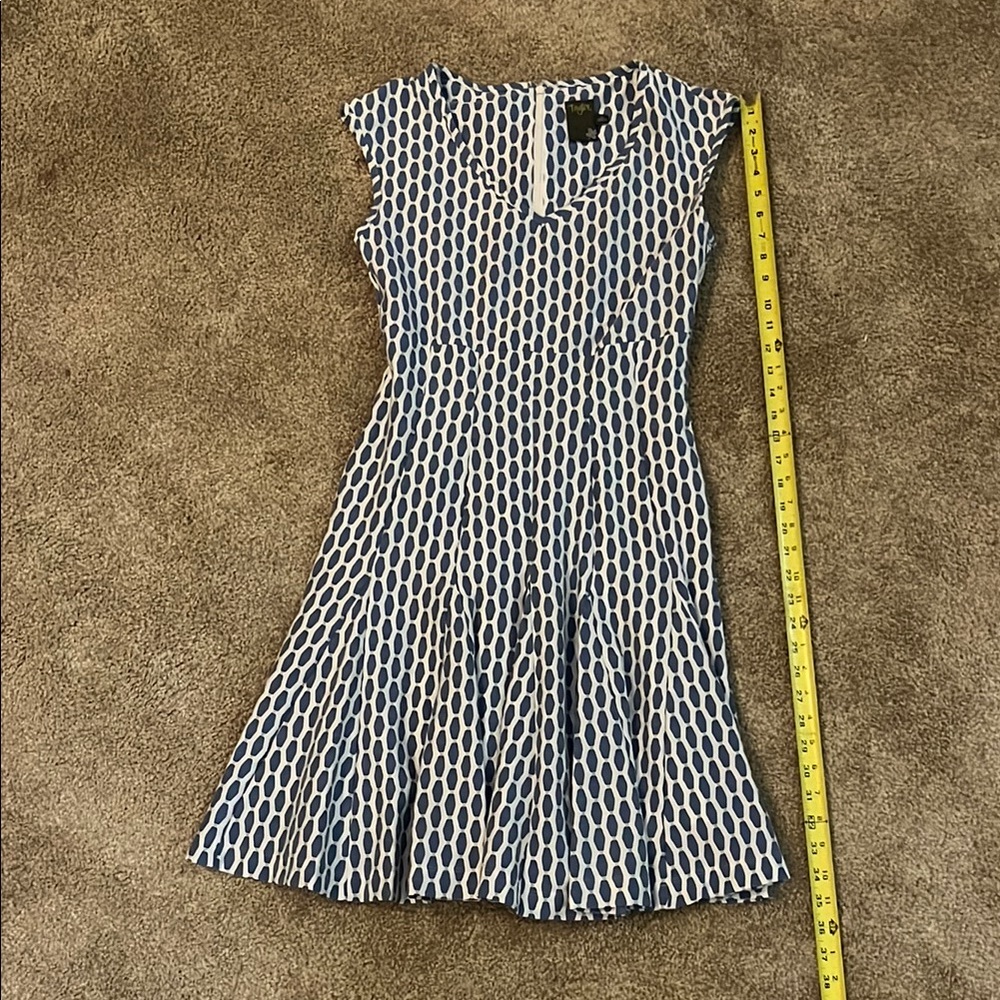 Taylor Black and White Fit and Flare Mini Dress
